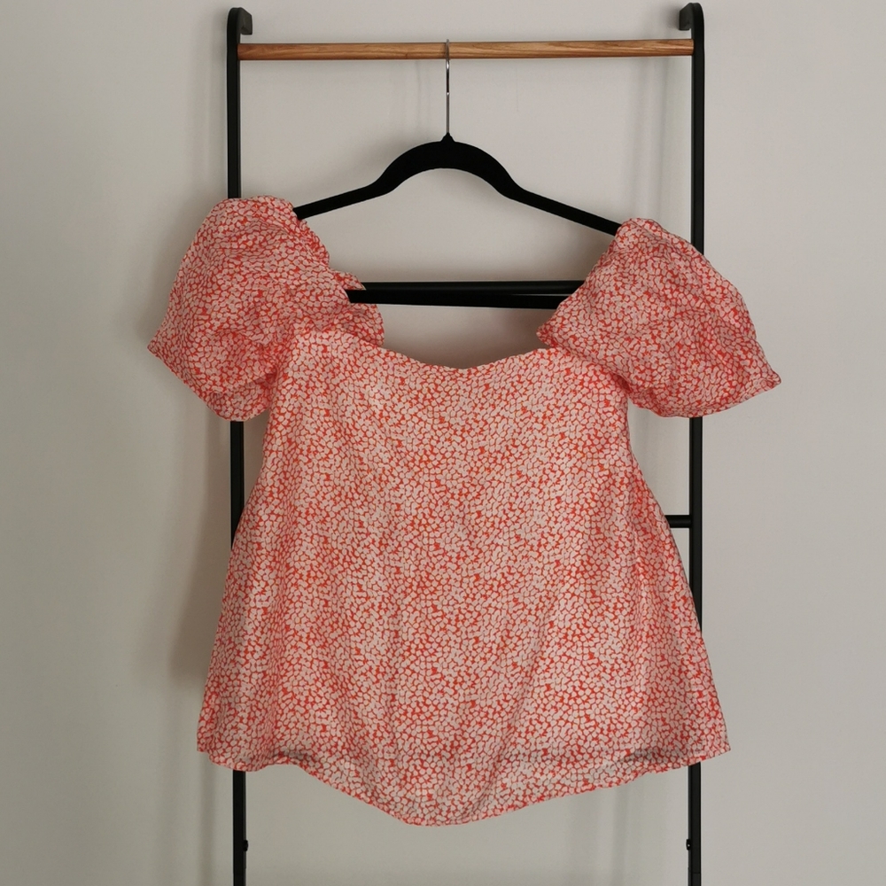 Club Monaco Puff Sleeve Blouse